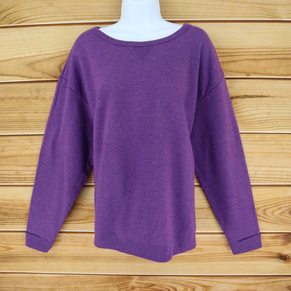 Hanes Sweatshirt Womens Sizeβ 2XL Dark Purple Cotton Blend Fleece Soft Comfort